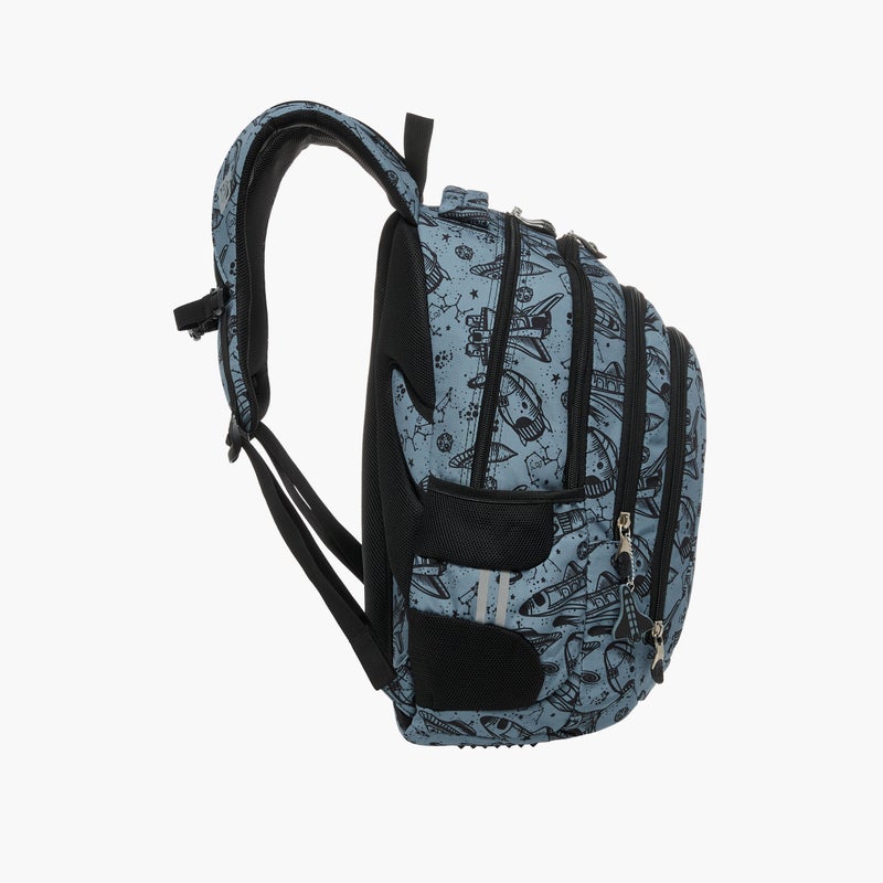 St.Right Backpack-Space-4 Cmprt-18 In-Boys (Polyester) Grey \ 30X20X45 - Image 3